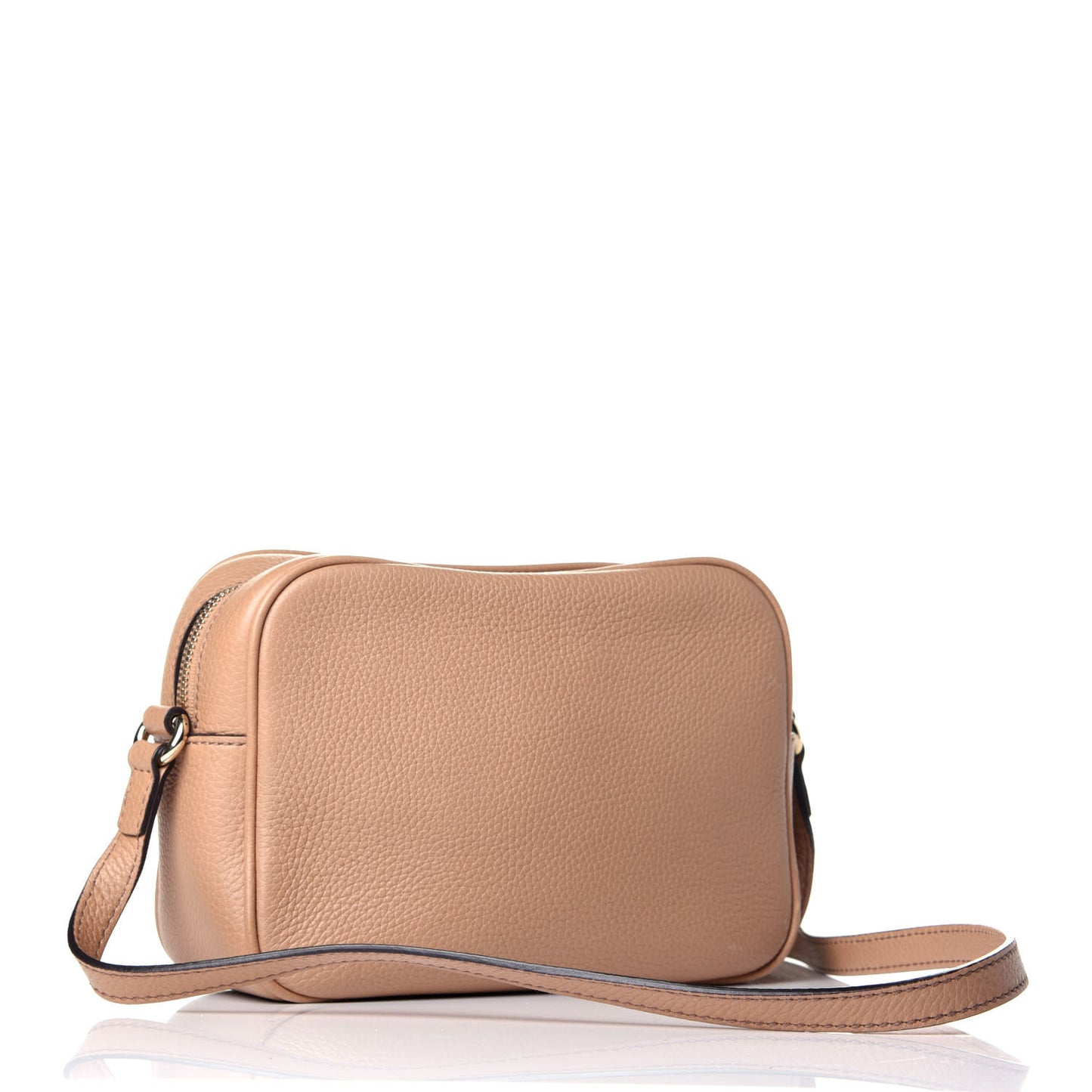 Pebbled Calfskin Small Soho Disco Bag Rose Beige