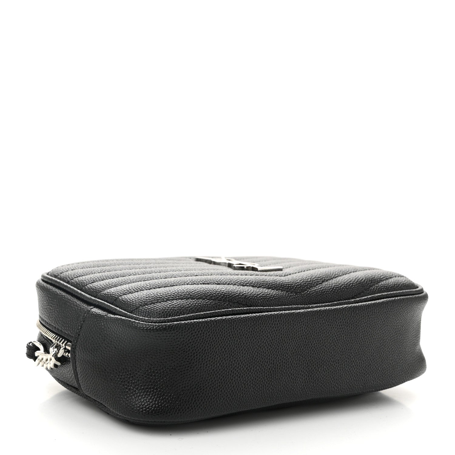 Saint Laurent Grain De Poudre Matelasse Monogram Mini Lou Camera Bag Black 4 of 10