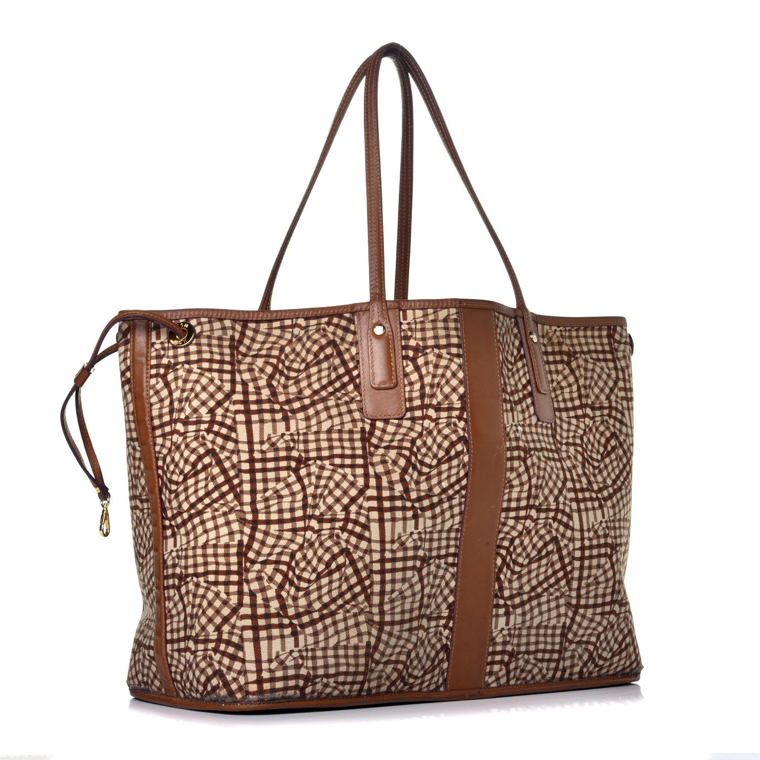 MCM Visetos Large Liz Reversible Shopper Tote Cognac 6 of 17