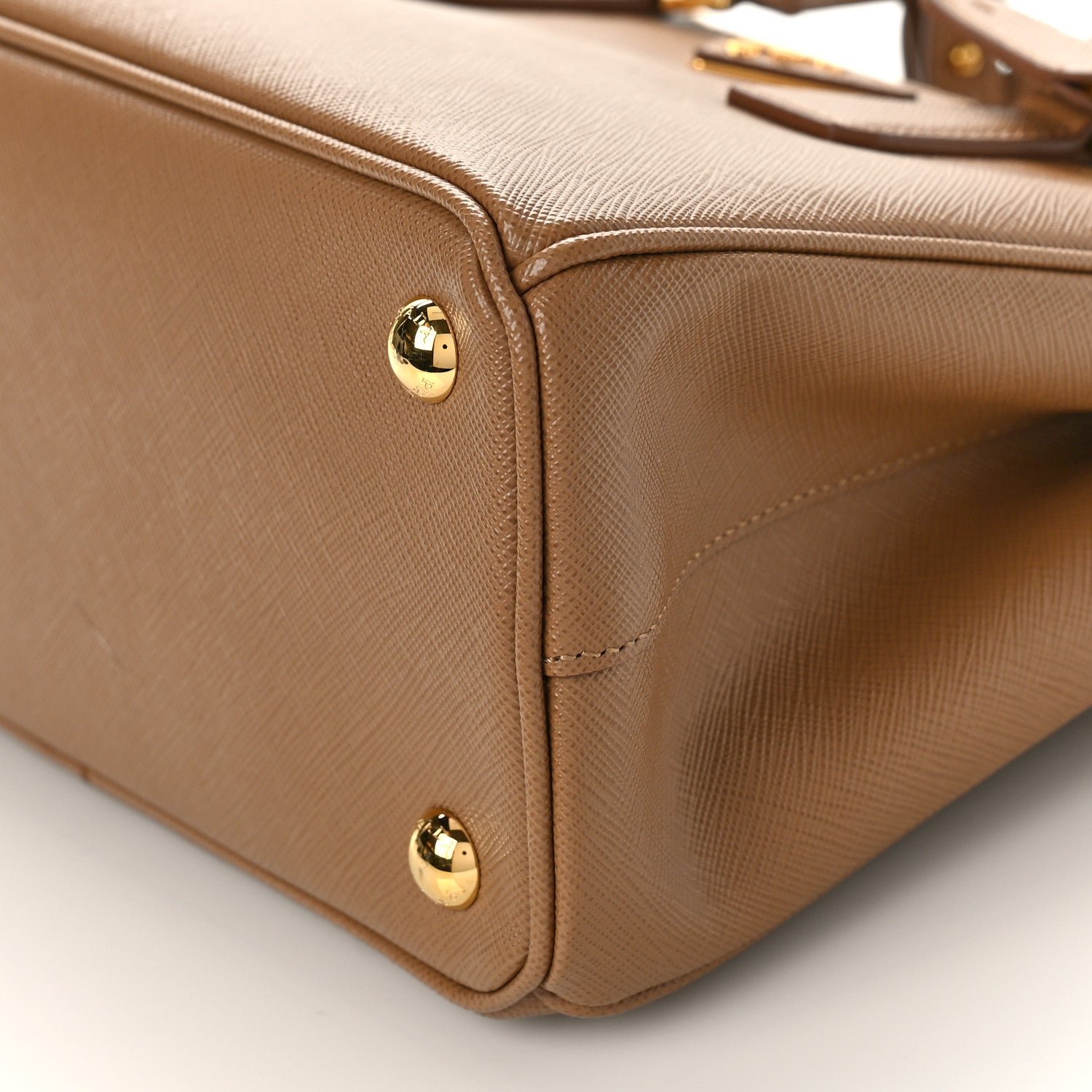 Prada Saffiano Small Galleria Double Zip Tote Caramel 8 of 8