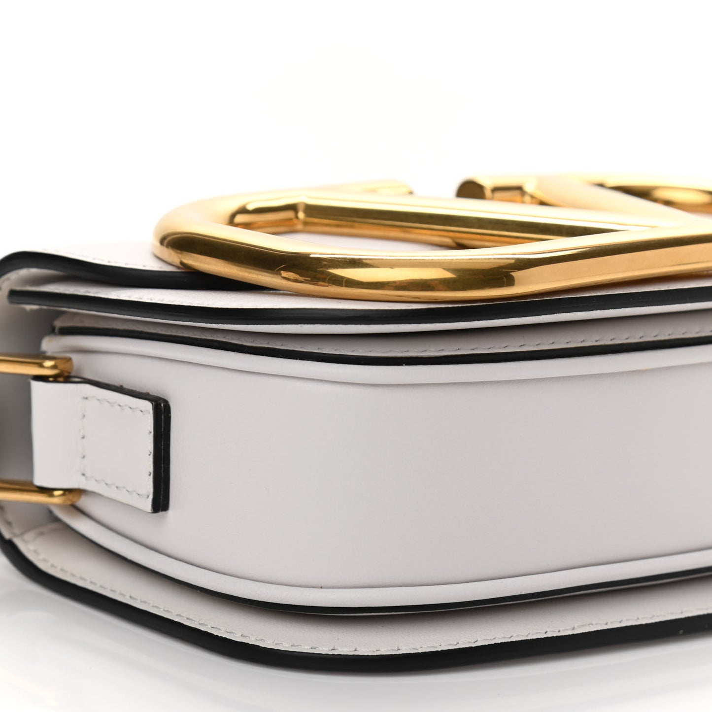 Calfskin Small Supervee Crossbody Bag Optic White