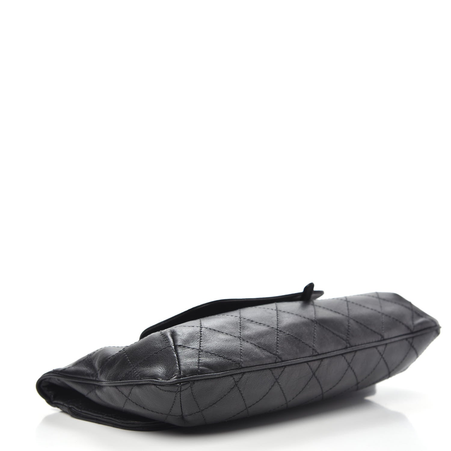 Chanel Lambskin Diamond Stitch Convertible Clutch Black 4 of 12