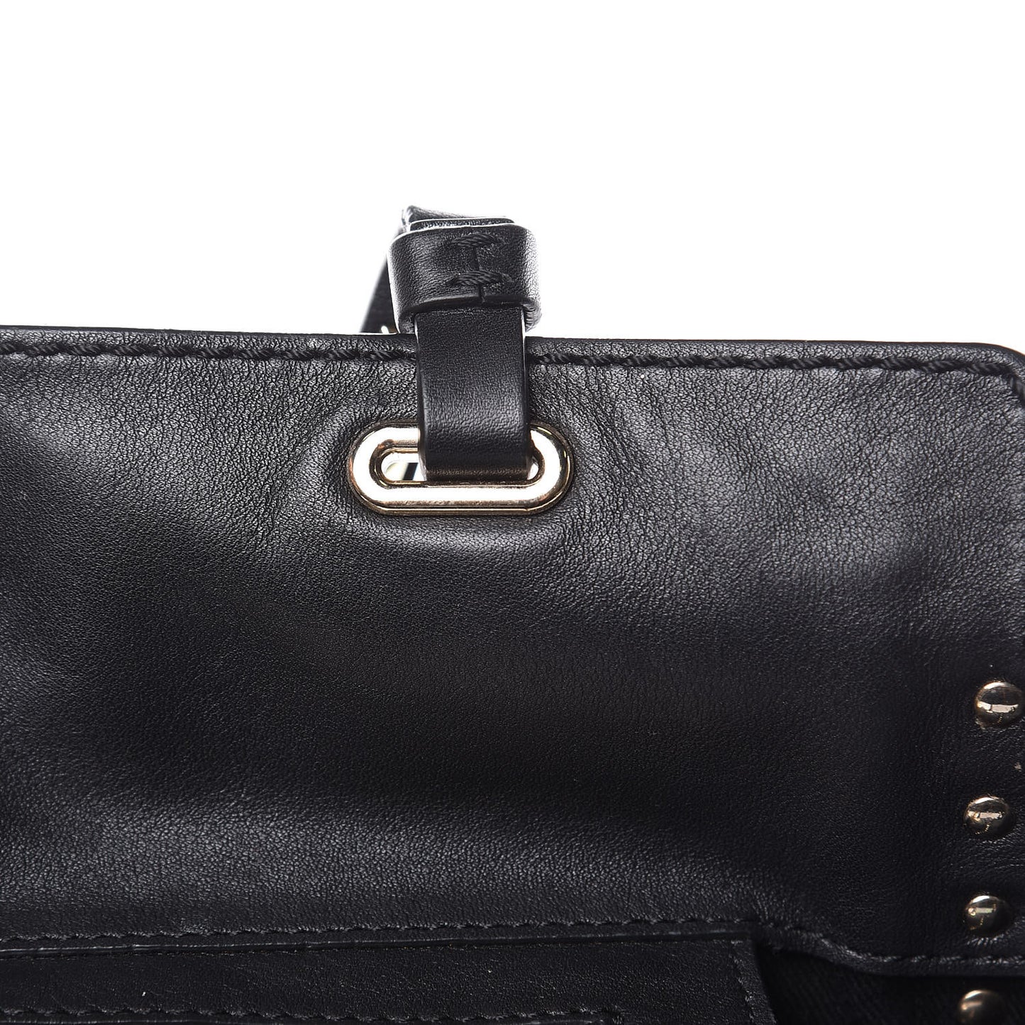 Vitello Medium Rockstud Tote Black