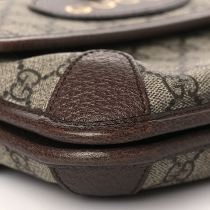 Gucci GG Supreme Monogram Web Small Neo Vintage Double Flap Messenger Bag Beige New Acero 8 of 9