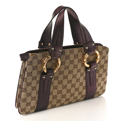 Gucci Monogram Small Bamboo Tote Bronze 3 of 12