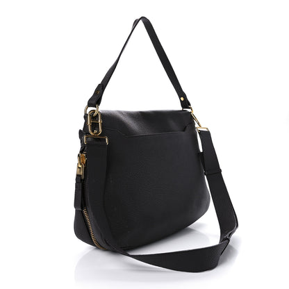 Tom Ford Pebbled Calfskin Large Jennifer Dark Brown 2 of 7