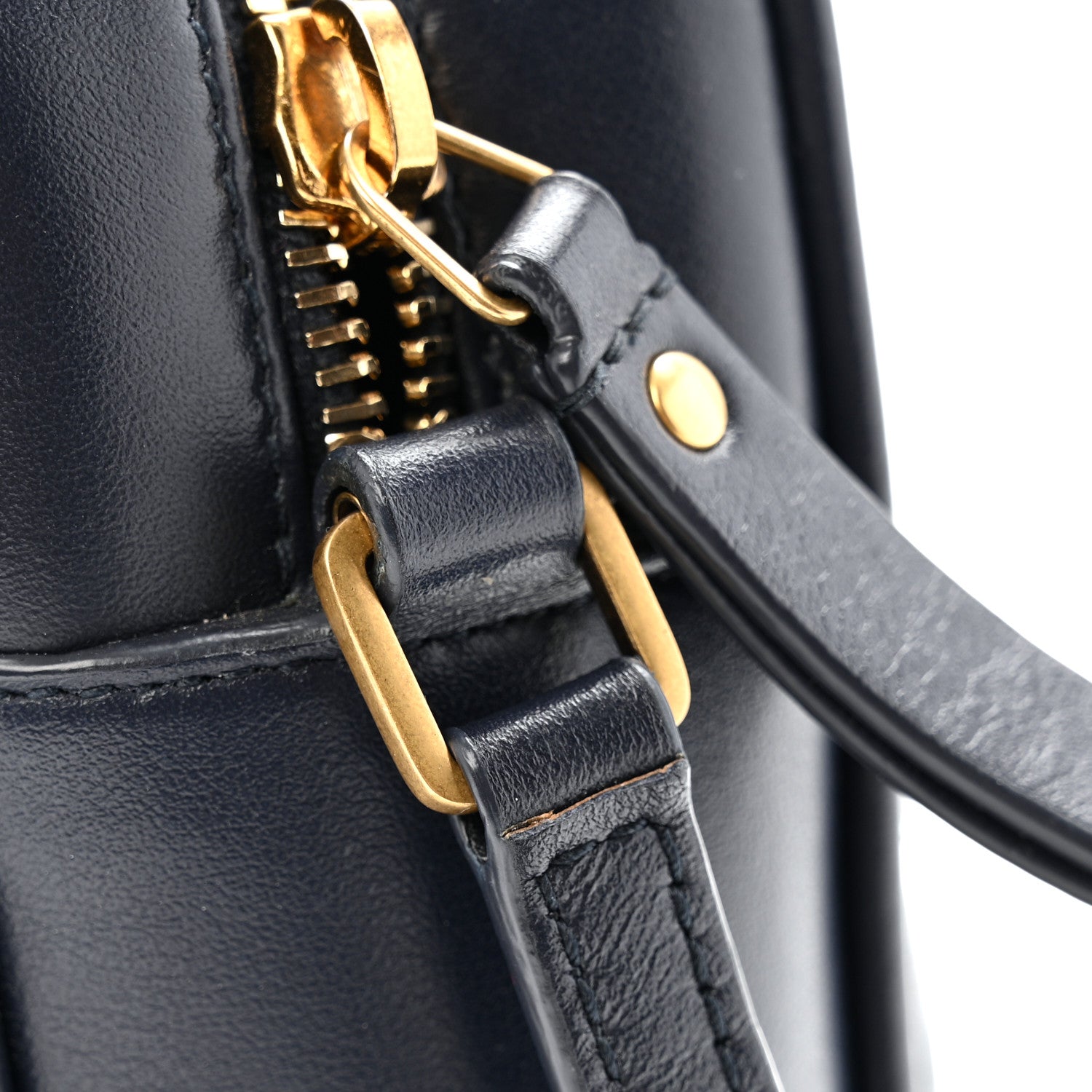 Saint Laurent Calfskin Matelasse Monogram Lou Camera Bag Deep Marine 13 of 15