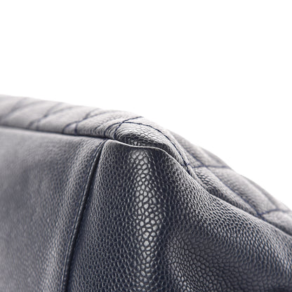 Chanel Caviar Quilted Grand Shopping Tote GST Navy Blue 14 of 18