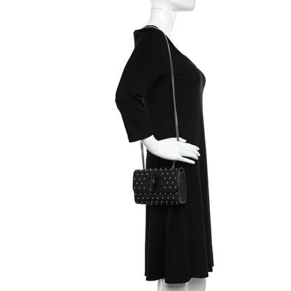 Gucci Calfskin Small Studded Miss Bamboo Shoulder Bag Black 3 of 12