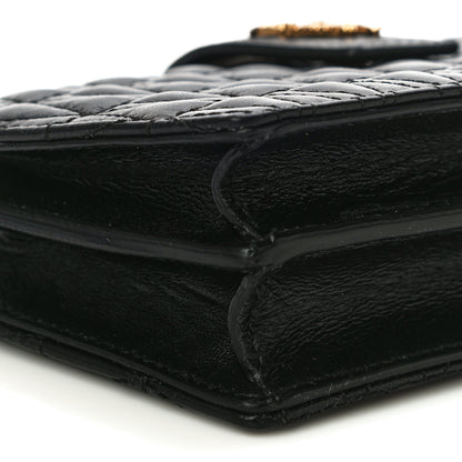 Versace Nappa Quilted Virtus Mini Shoulder Bag Black 6 of 7