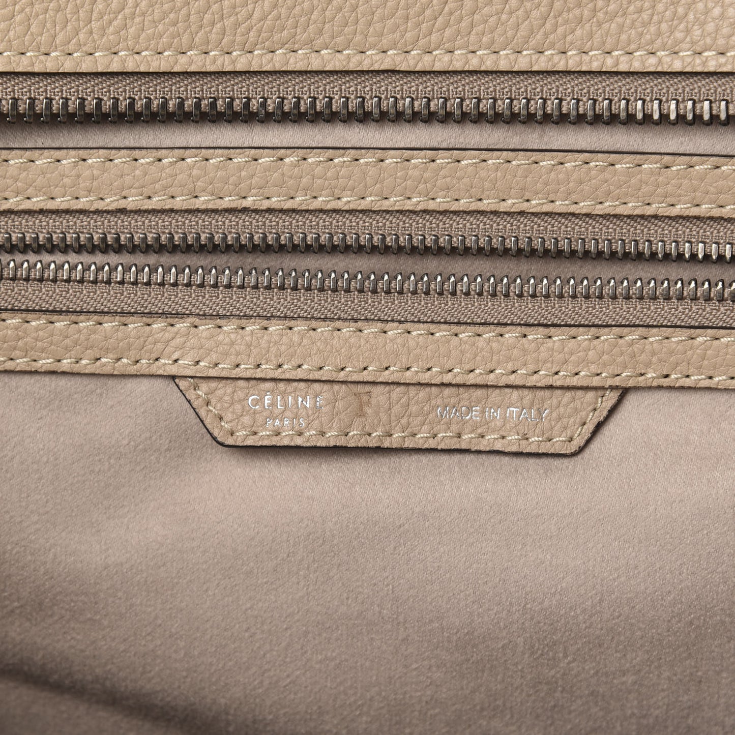 Drummed Calfskin Shoulder Luggage Dune