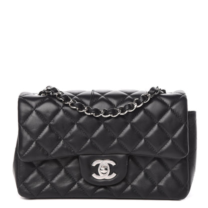 Chanel Lambskin Quilted Mini Rectangular Flap Black 1 of 13