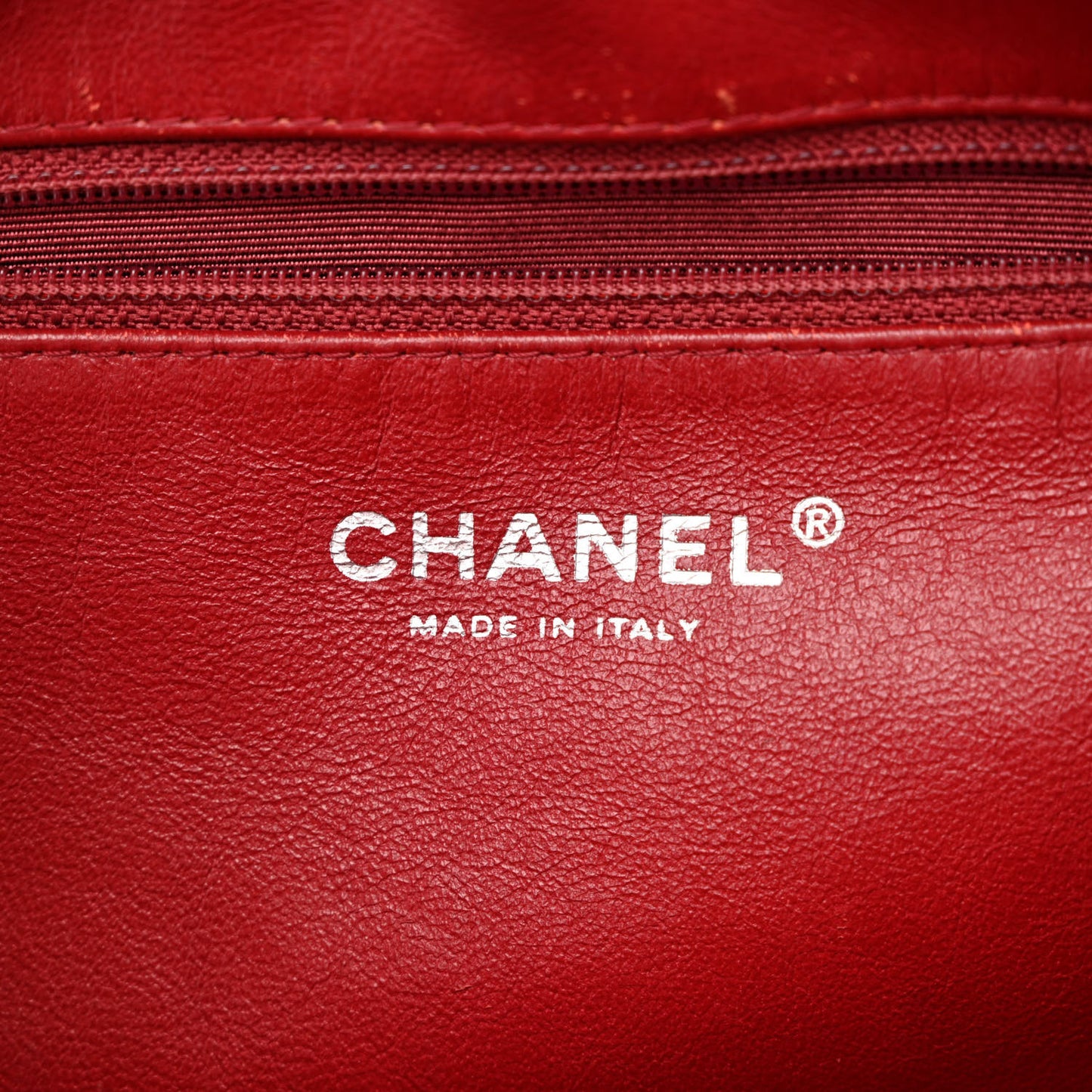 Caviar Quilted Bijoux Chain Shopping Tote Red