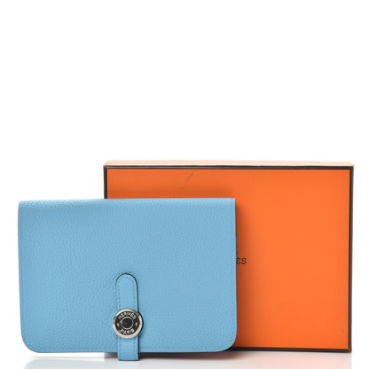 Hermes Togo Dogon Compact Wallet Blue du Nord 8 of 8