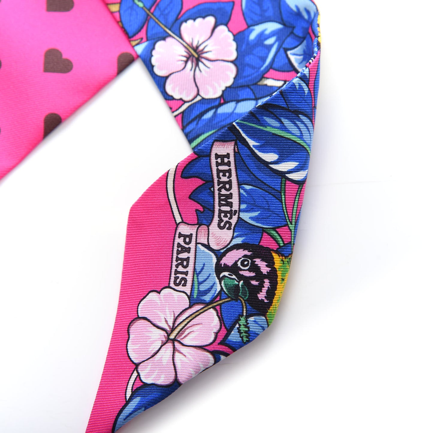 Silk Jungle Love Love Twilly Rose Vif Bleu Roy