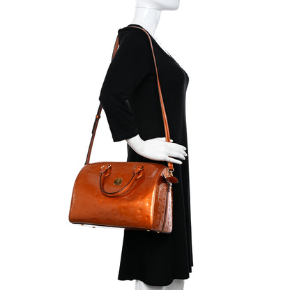 MCM Patent Monogram Boston Bag Bronze 2 of 11