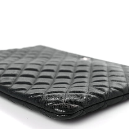Chanel Caviar Quilted Large Cosmetic Case Black 9 of 10
