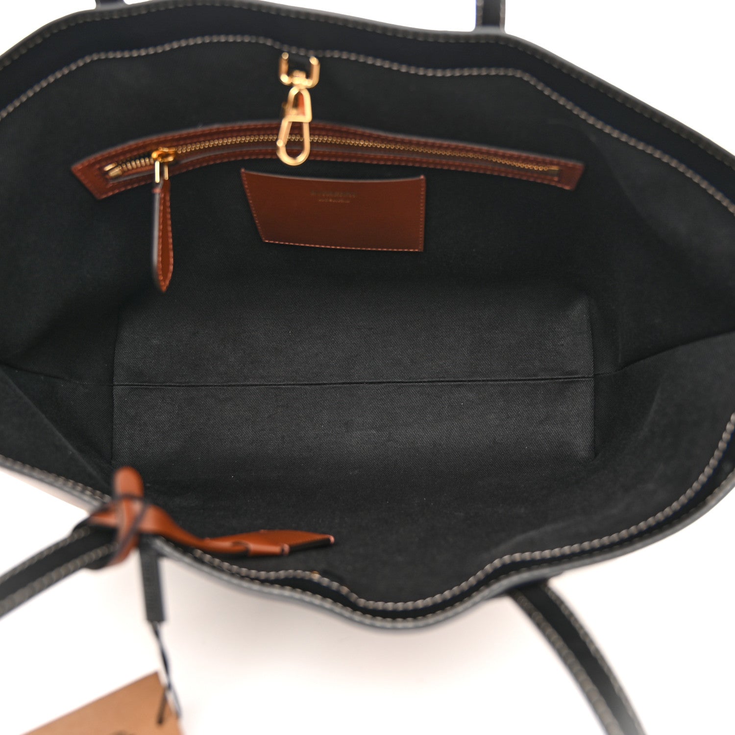 Burberry E-Canvas Check Medium Soft TB Tote Dark Birch Brown 5 of 10