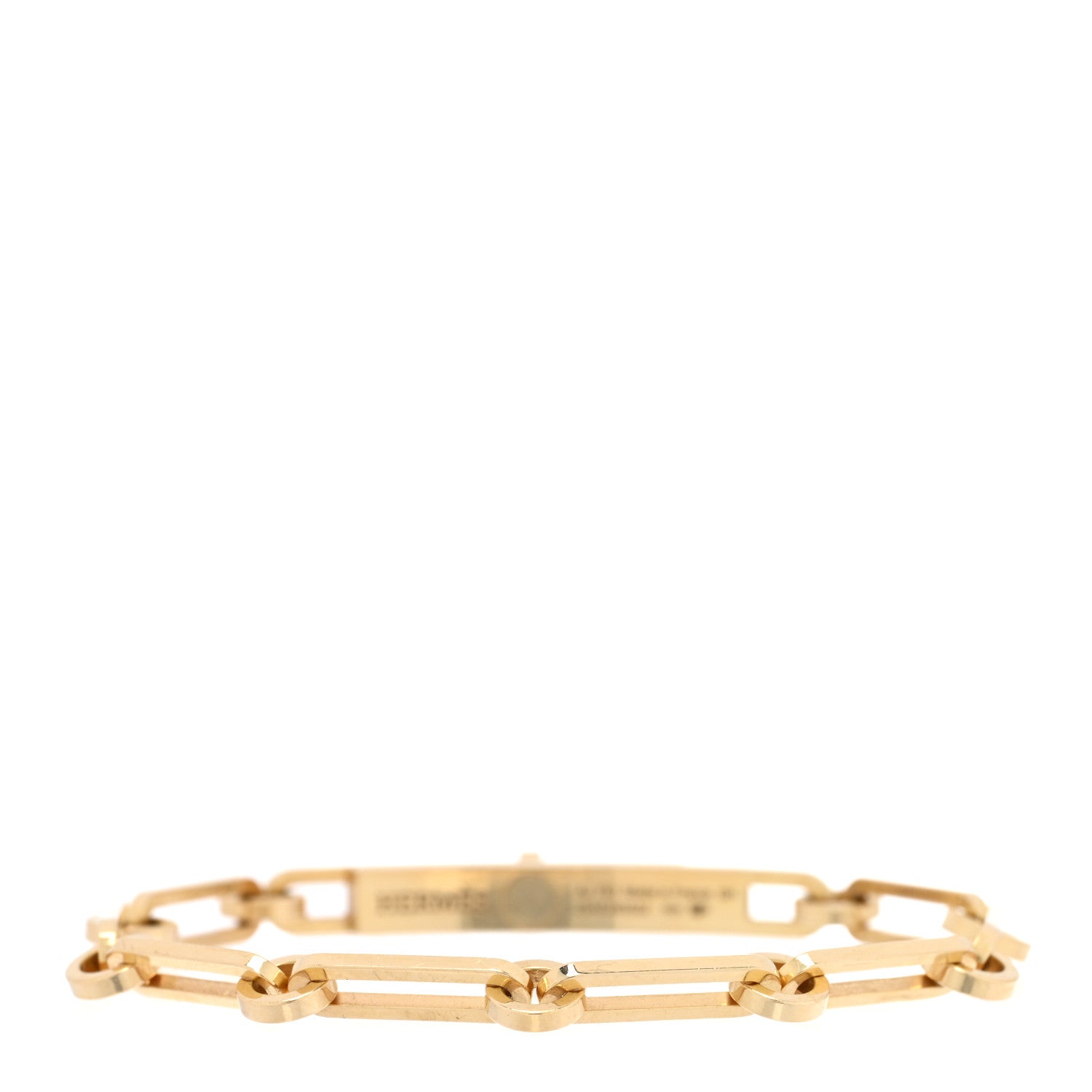 Hermes 18K Yellow Gold Diamond PM Kelly Chaine Bracelet SH 2 of 4