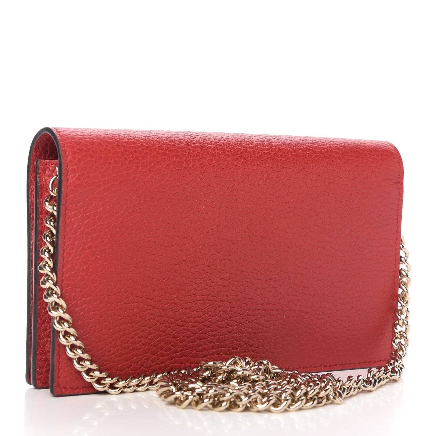 Dollar Calfskin Medium Betty Chain Wallet Tabasco