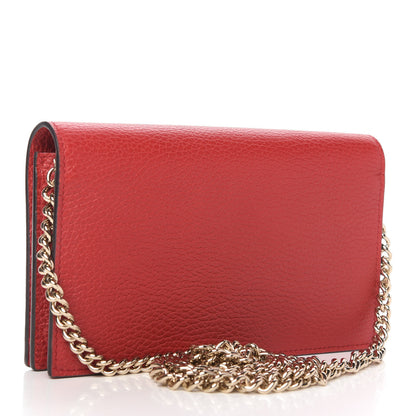 Gucci Dollar Calfskin Medium Betty Chain Wallet Tabasco 3 of 11