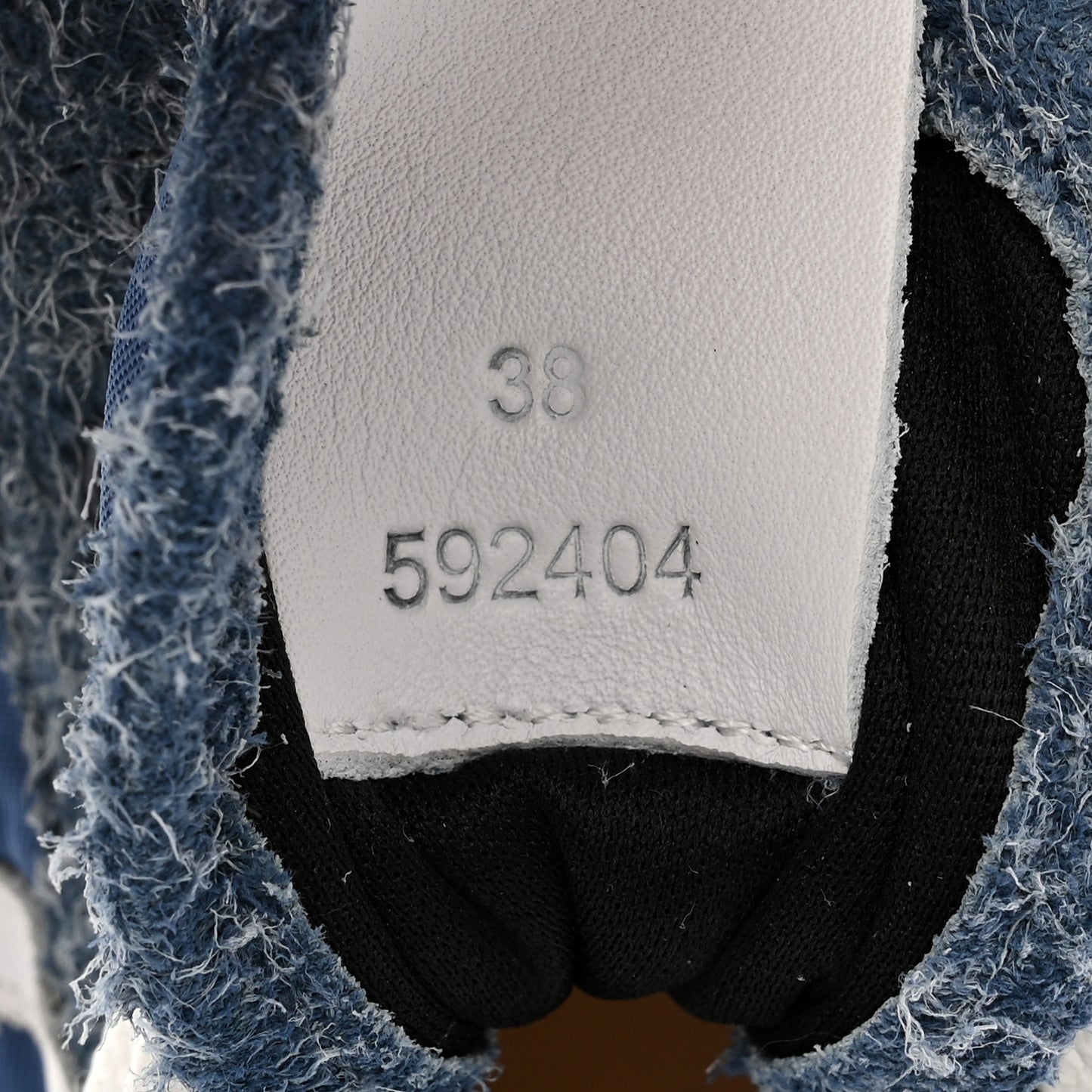 Brushed Suede Nylon Flow Runners Sneakers 38 Raw Denim