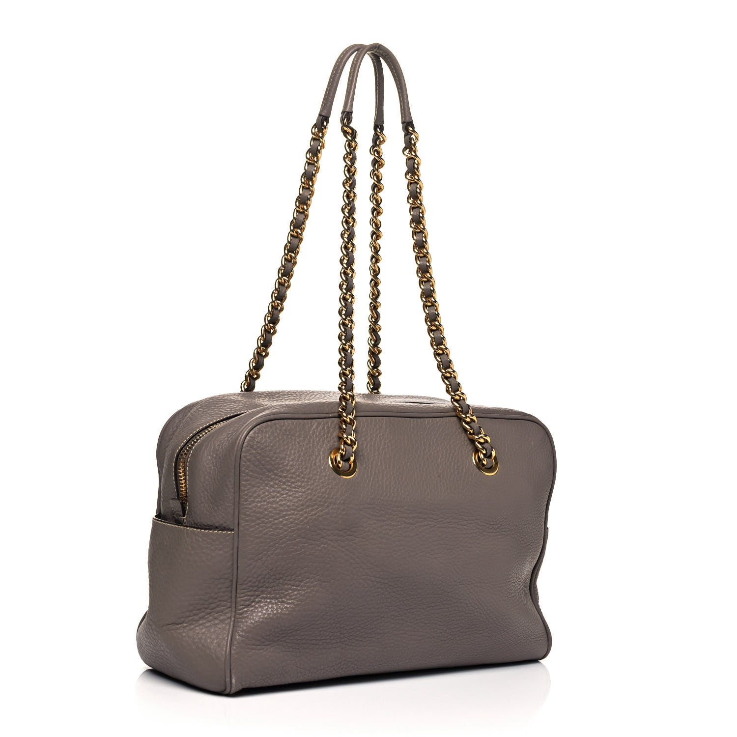 Prada Vitello Daino Chain Satchel Argilla 3 of 9