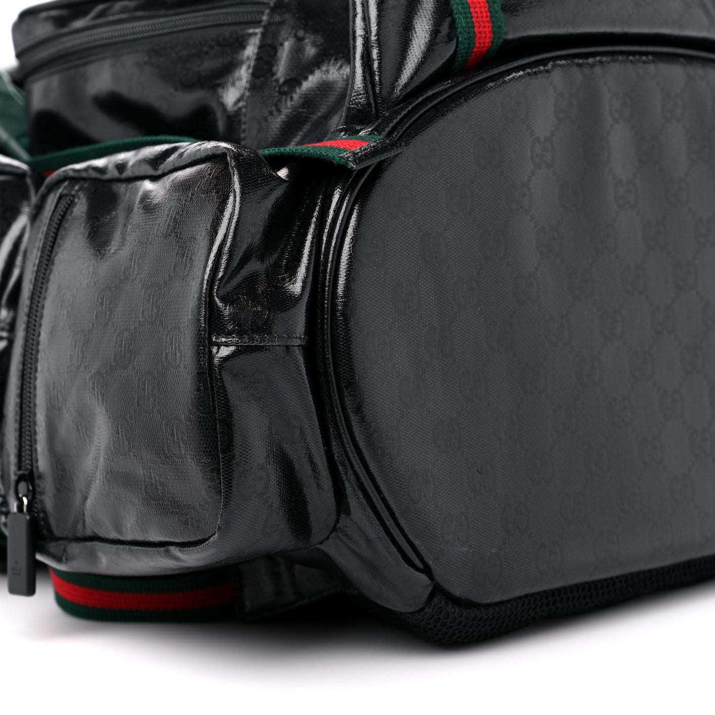 GG Crystal Monogram Web Backpack Black