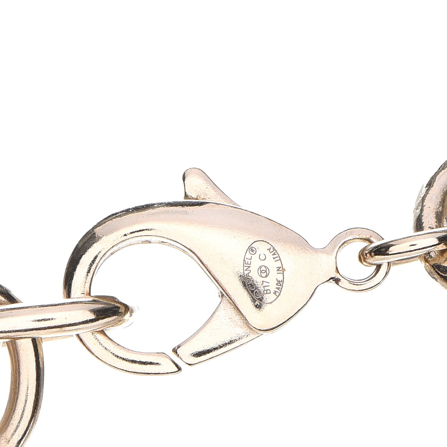 Chanel Hoop Cuba Logo Necklace Gold 5 of 7