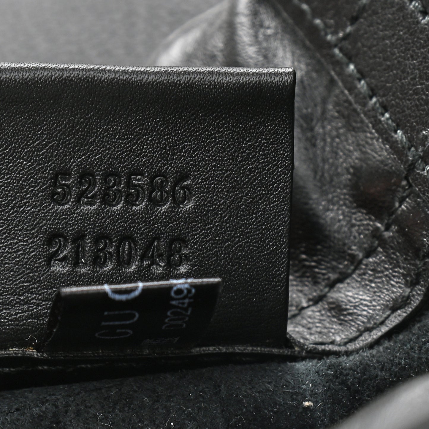 Calfskin Logo Drawstring Backpack Black
