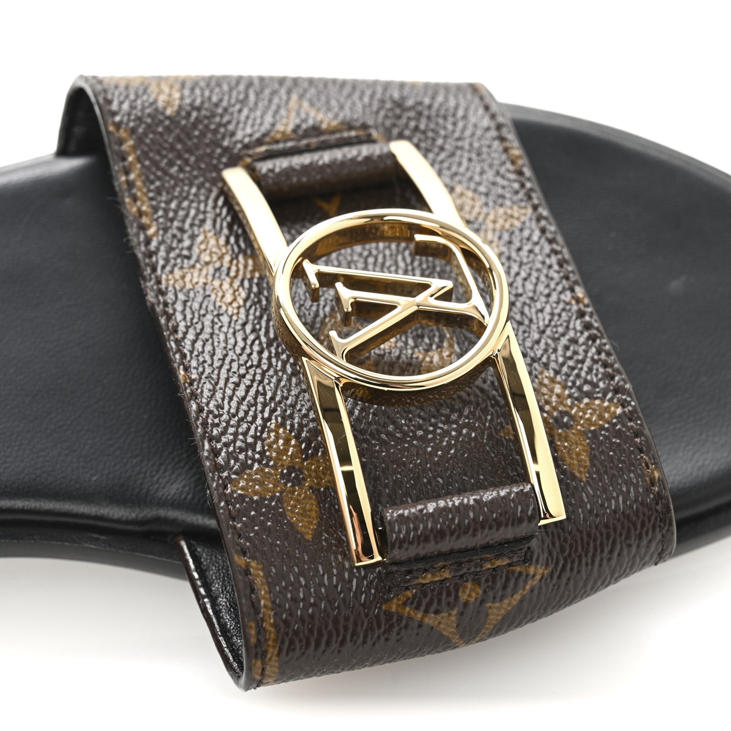Patent Monogram Lock It Flat Mules 38