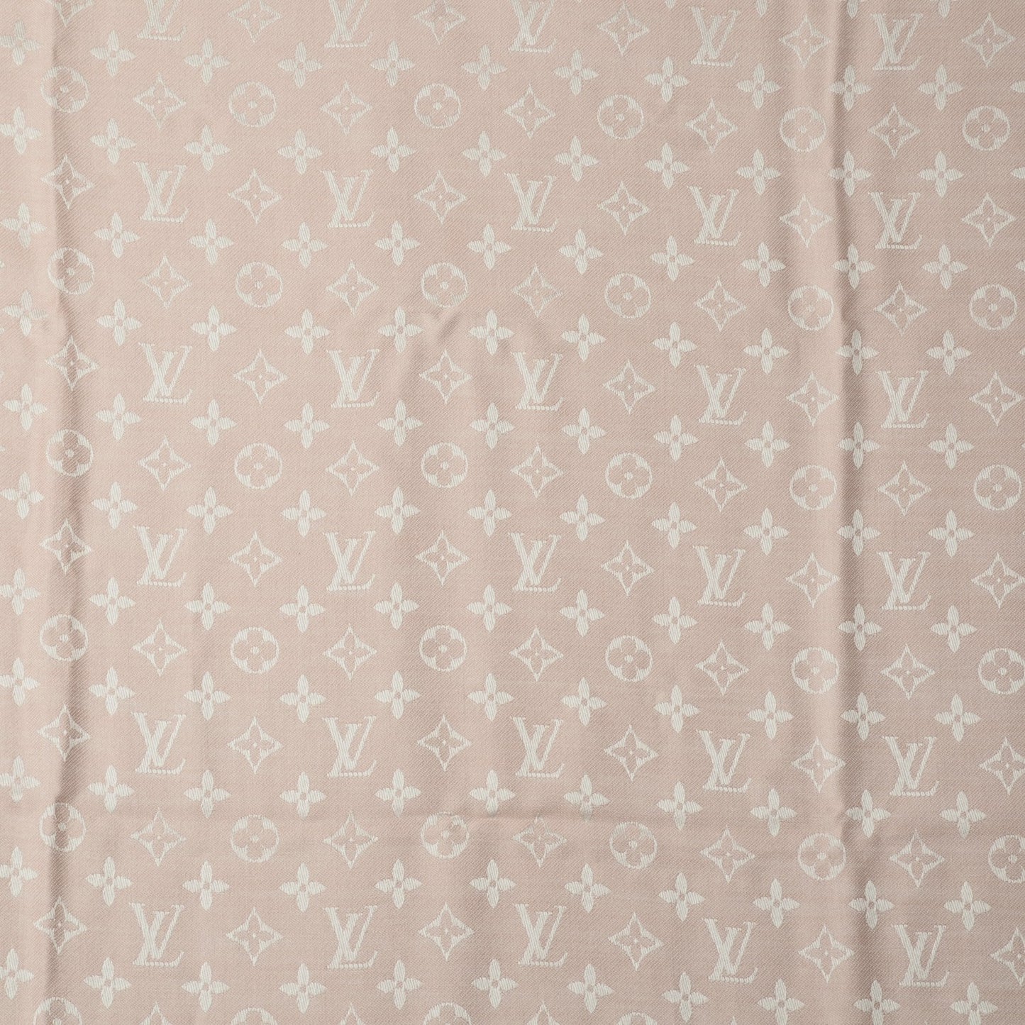 Silk Wool Monogram Denim Shawl Rose