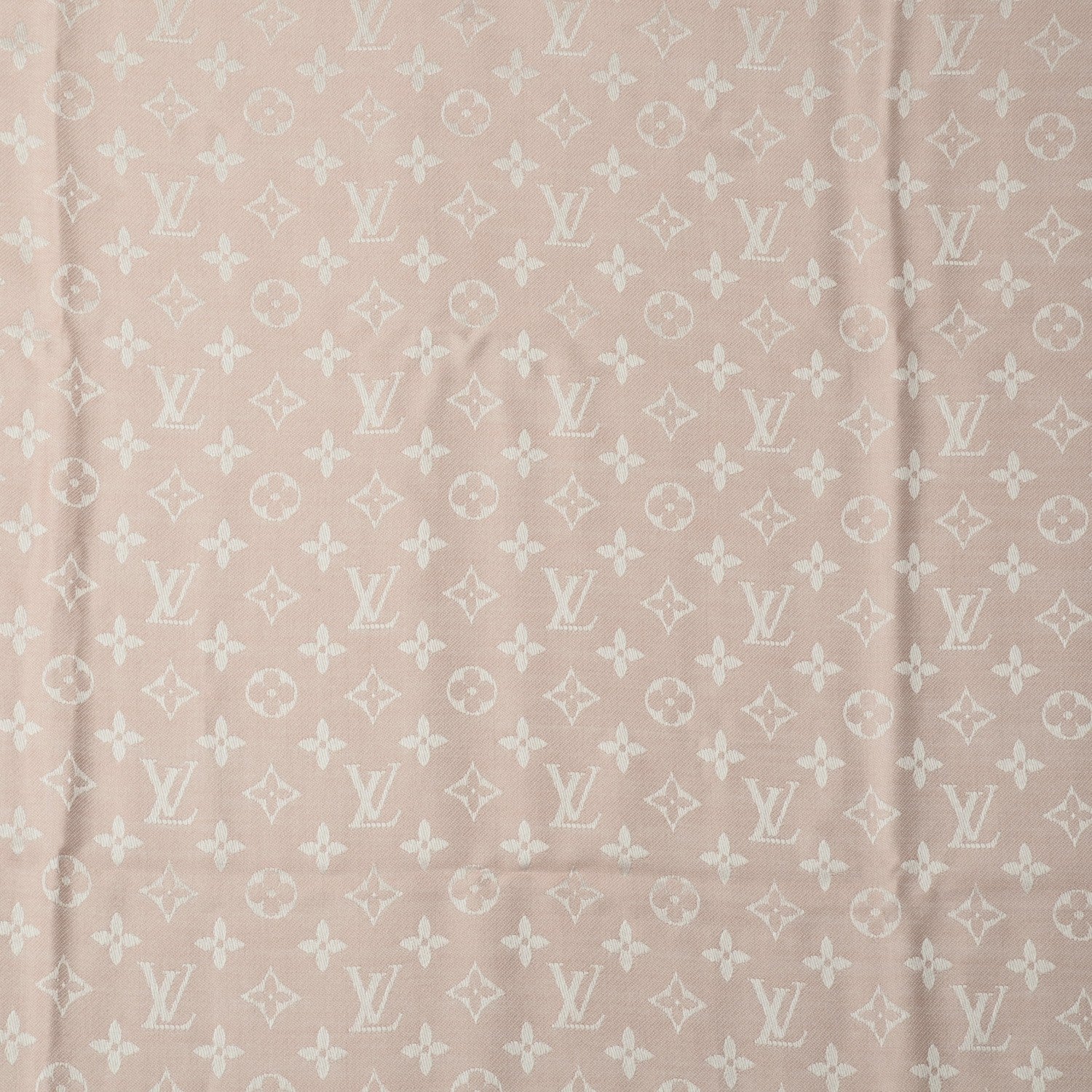 Louis Vuitton Silk Wool Monogram Denim Shawl Rose 1 of 6
