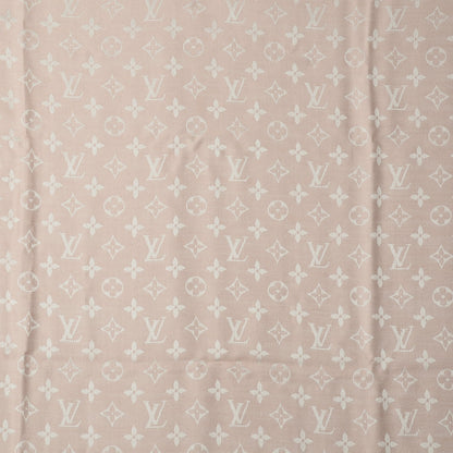 Louis Vuitton Silk Wool Monogram Denim Shawl Rose 1 of 6