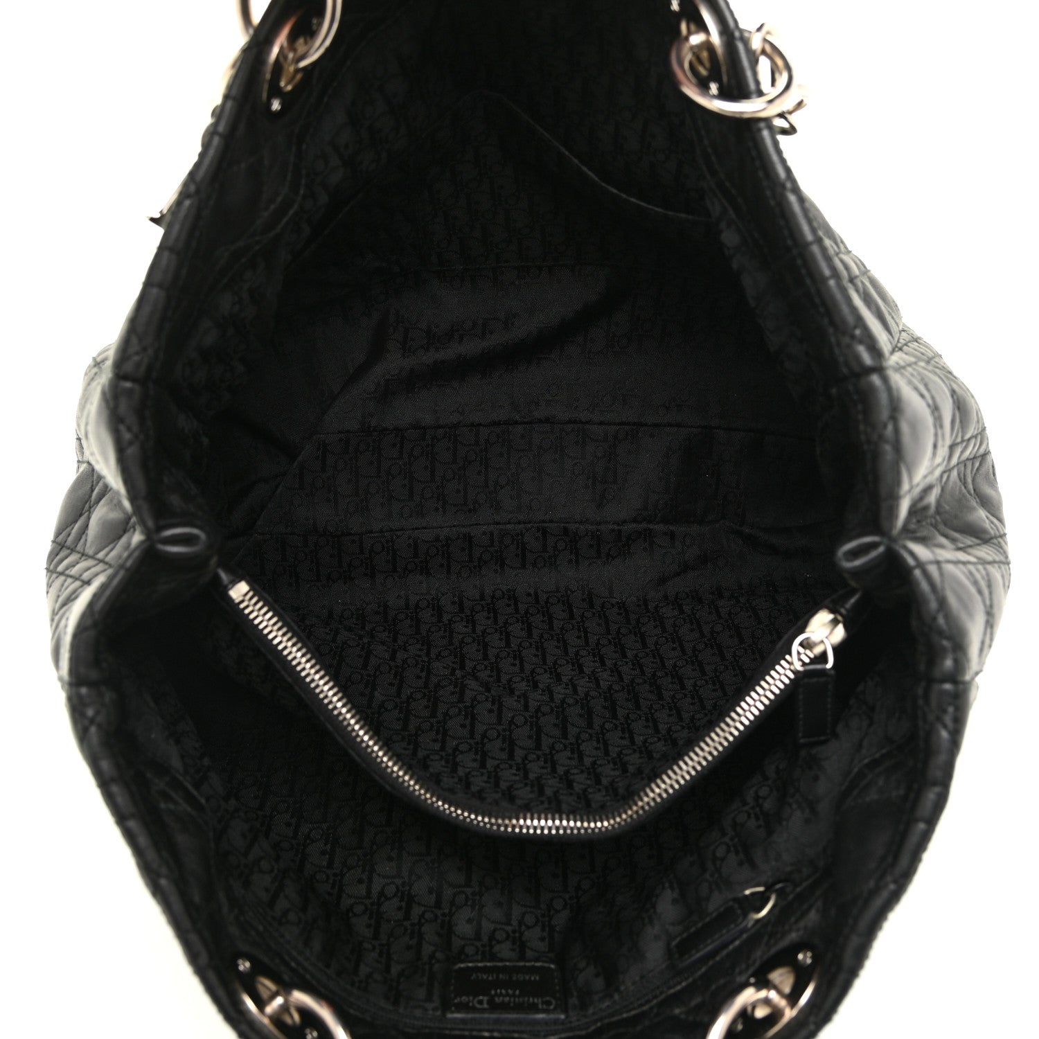 Christian Dior Lambskin Cannage Large Dior Soft Shopping Tote Black 6 of 22