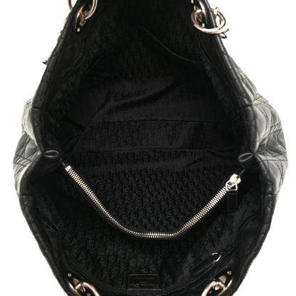 Christian Dior Lambskin Cannage Large Dior Soft Shopping Tote Black 6 of 22