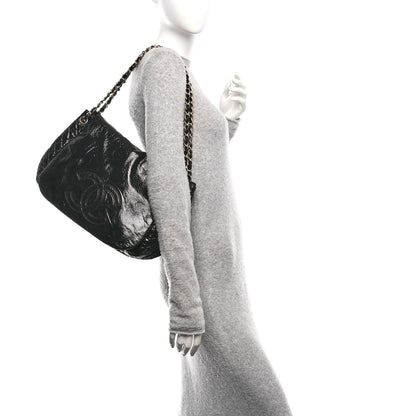 Chanel Vinyl XL Rock and Chain Flap Black 2 of 12