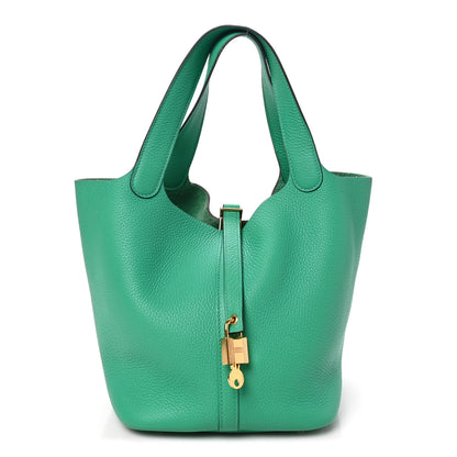 Hermes Taurillon Clemence Picotin Lock 22 MM Menthe 1 of 10