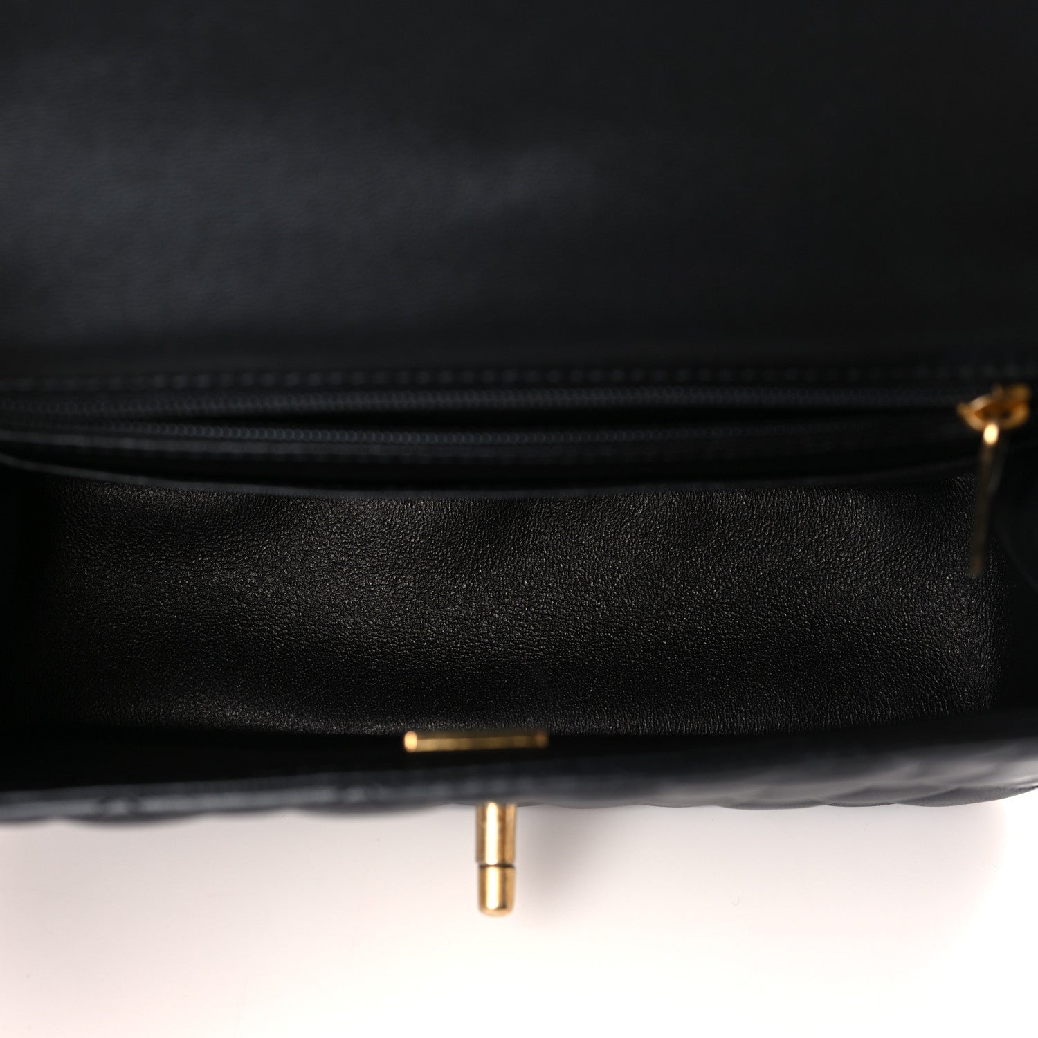 Chanel Lambskin Quilted Mini Top Handle Rectangular Flap Black 5 of 9