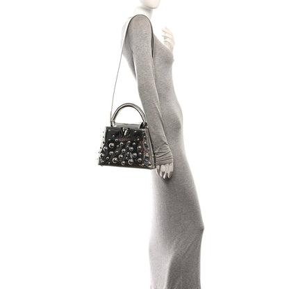 Louis Vuitton LV X YK Metallic Taurillon Brass Metal Dots Capucines BB Silver 2 of 9
