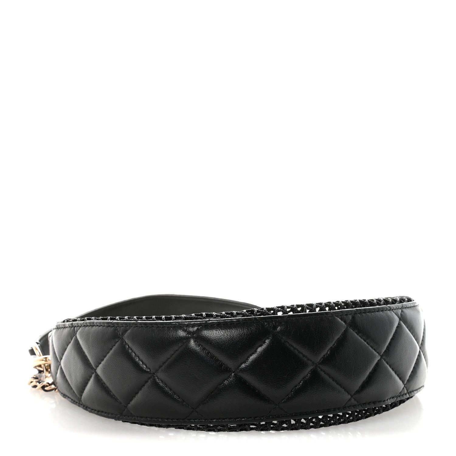 Chanel Mesh Shiny Lambskin Chain Hobo Black 5 of 11