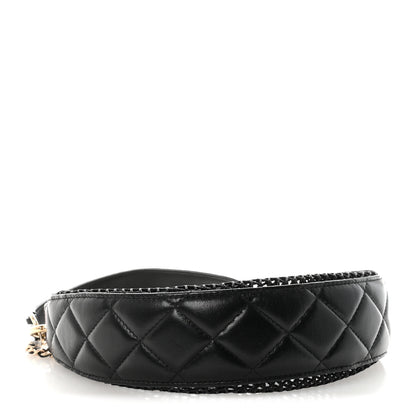 Chanel Mesh Shiny Lambskin Chain Hobo Black 5 of 11