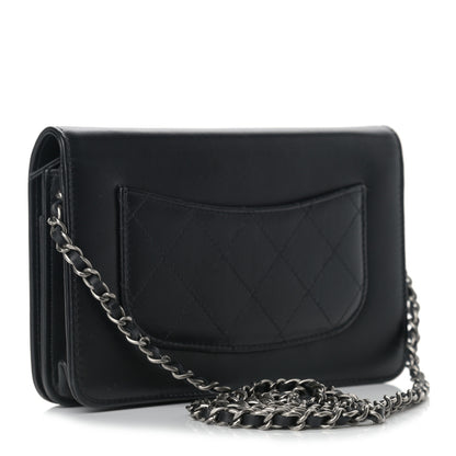 Chanel Calfskin Chain 20s Signe Wallet on Chain WOC Black 2 of 11