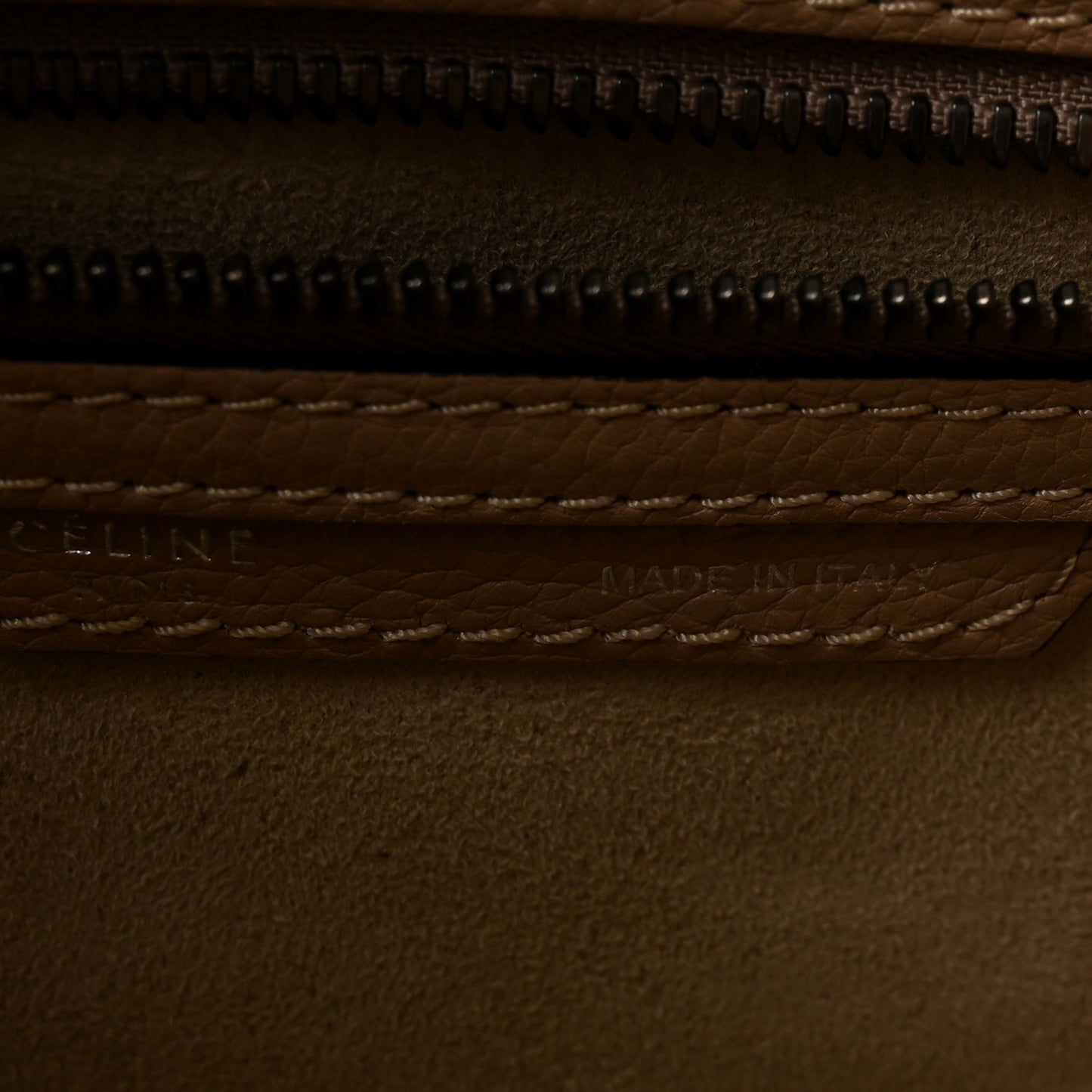 Drummed Calfskin Micro Luggage Dune