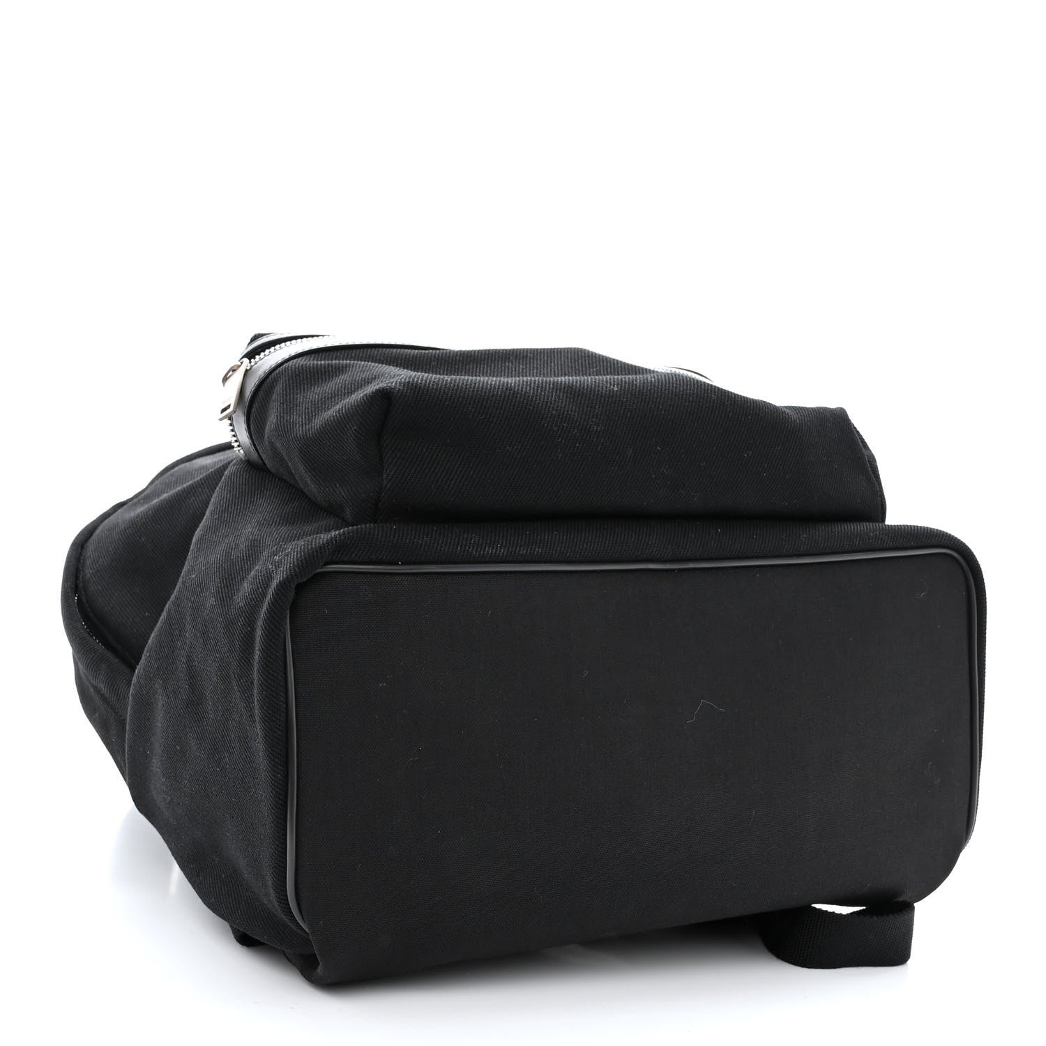 Saint Laurent Canvas Signature Embroidered City Backpack Black 4 of 11