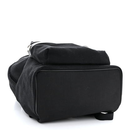 Saint Laurent Canvas Signature Embroidered City Backpack Black 4 of 11