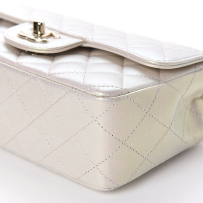 Chanel Iridescent Lambskin Quilted Mini Rectangular Flap Ivory 7 of 11