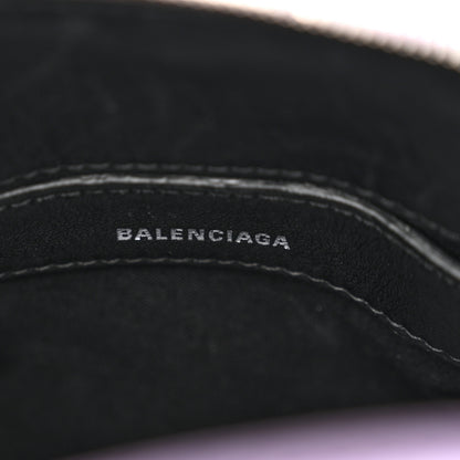 Balenciaga Shiny Calfskin Logo Crocodile Embossed XXS Ville Top Handle Bag Lilac White 6 of 15