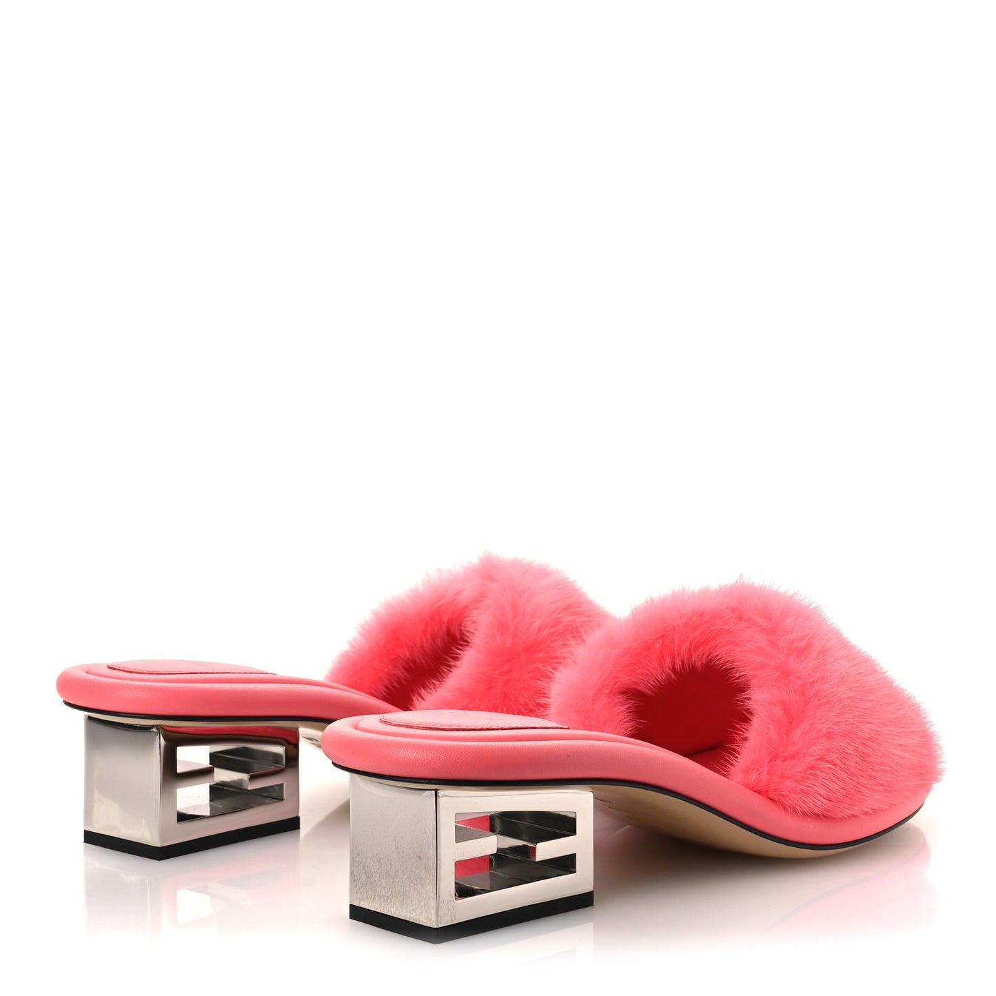 Mink FF Baguette Sandals 40 Kissed