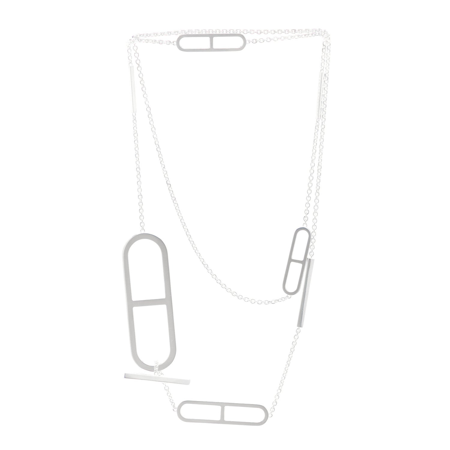 Hermes Sterling Silver Ever Chaine d'Ancre Long Lariat Necklace 3 of 6